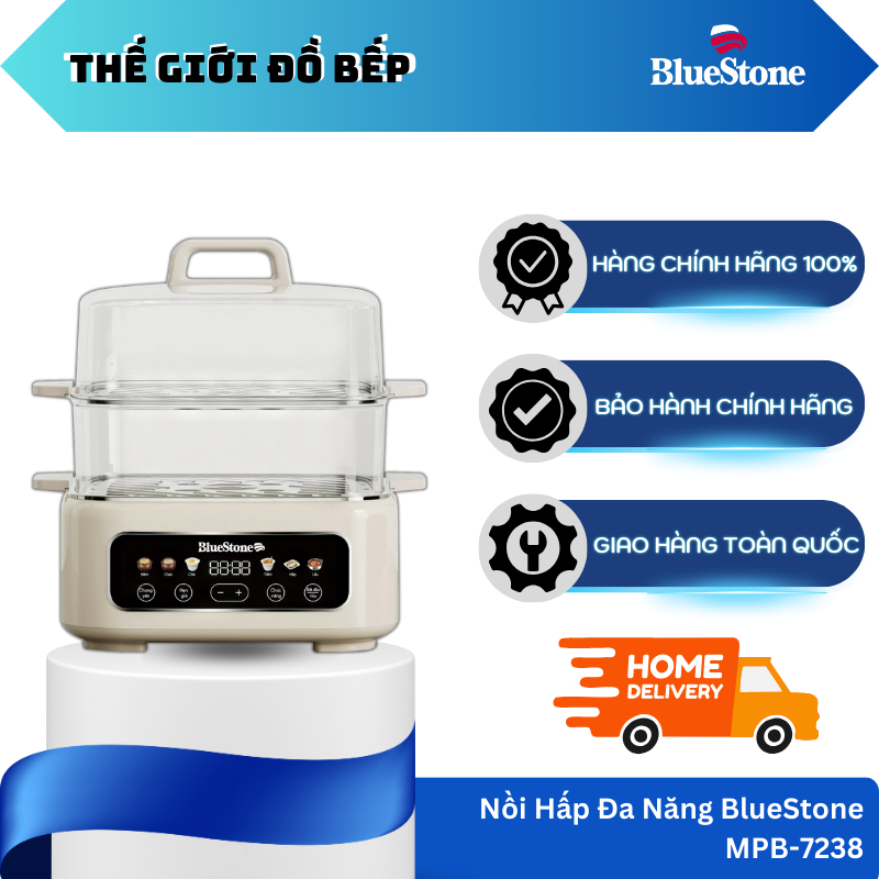 Nồi Hấp Đa Năng BlueStone MPB-7238 1.7L – Công Suất 1300W – Vỏ Nhựa PP – TGB