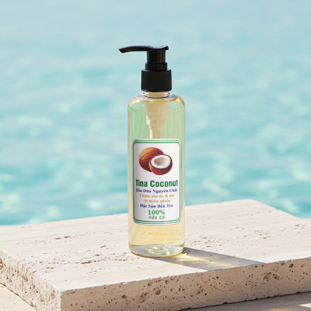 Dầu dừa dưỡng da 100ml. Dầu dừa nấu thủ công nguyên chất cao cấp. Dầu dừa dưỡng tóc, dưỡng da, dưỡng