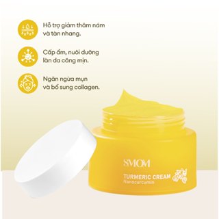 (Kèm Quà) Kem Nghệ Mặt 50GR S-mom Dưỡng Trắng Hết mụn mờ thâm sạm nám an toàn cho Mẹ bầu Và Sau Sinh