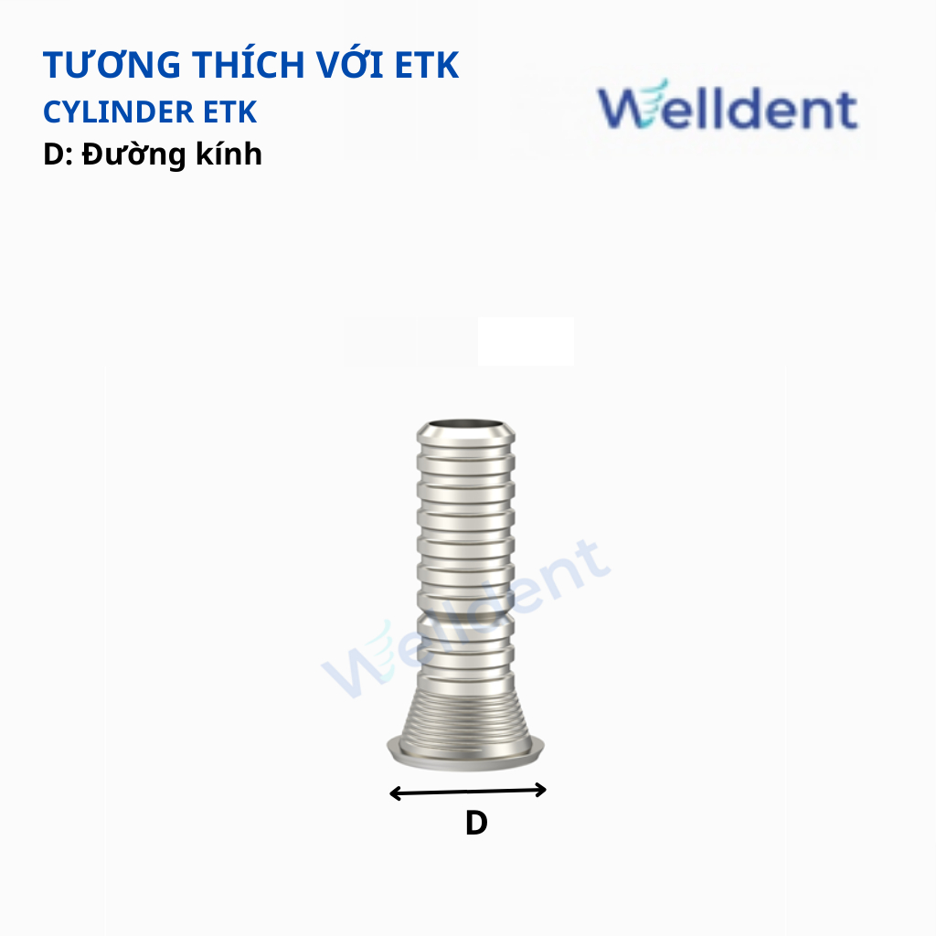 Cylinder làm răng tạm  – Tương thích với ETK Implant