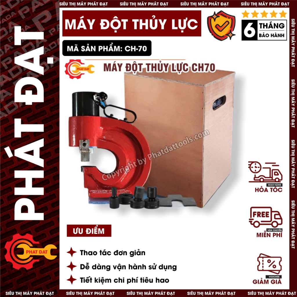 Máy đột lỗ thủy lực siêu nét CH70