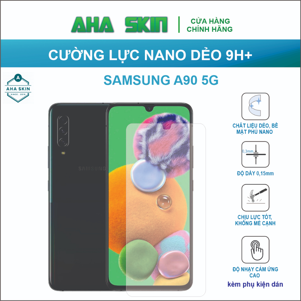 Dán cường lực Samsung Galaxy A90 5G, Cường lực dẻo 9h+
