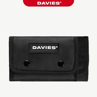 Ví cầm tay nhiều ngăn DAVIES nam nữ vải canvas, da chống nước màu đen Tactical Wallet I D-V40 & D-V59