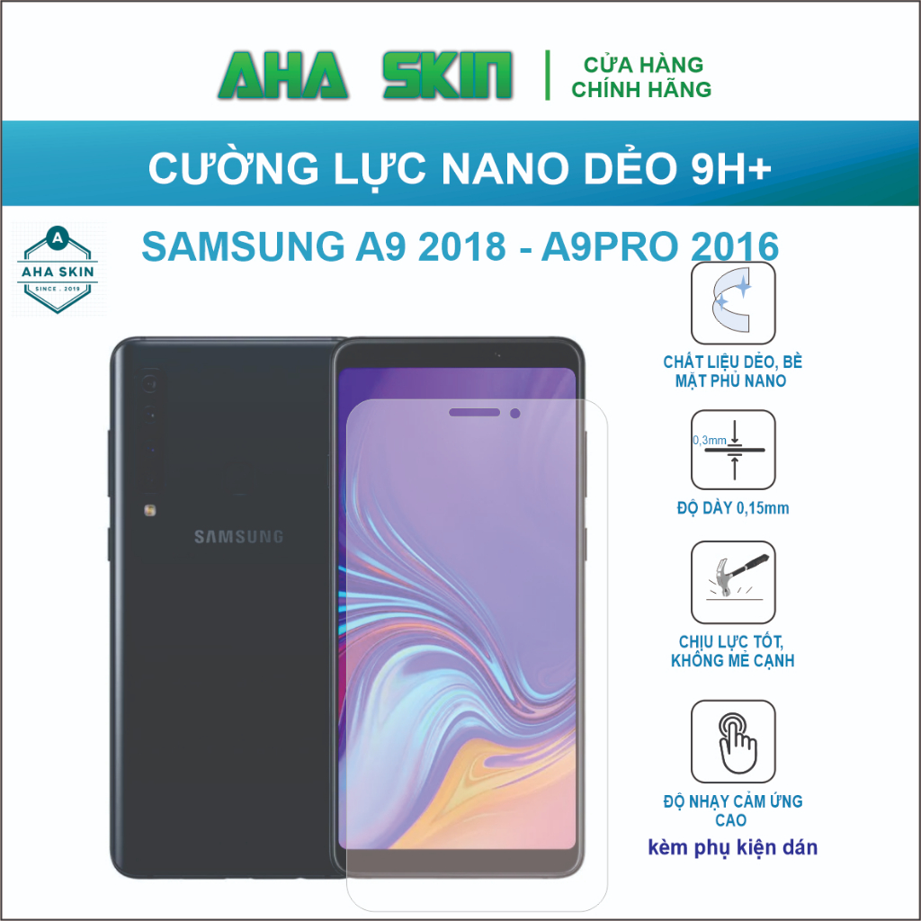 Cường lực Samsung A9 2018-A9 PRO 2016, Cường lực Nano 9h+