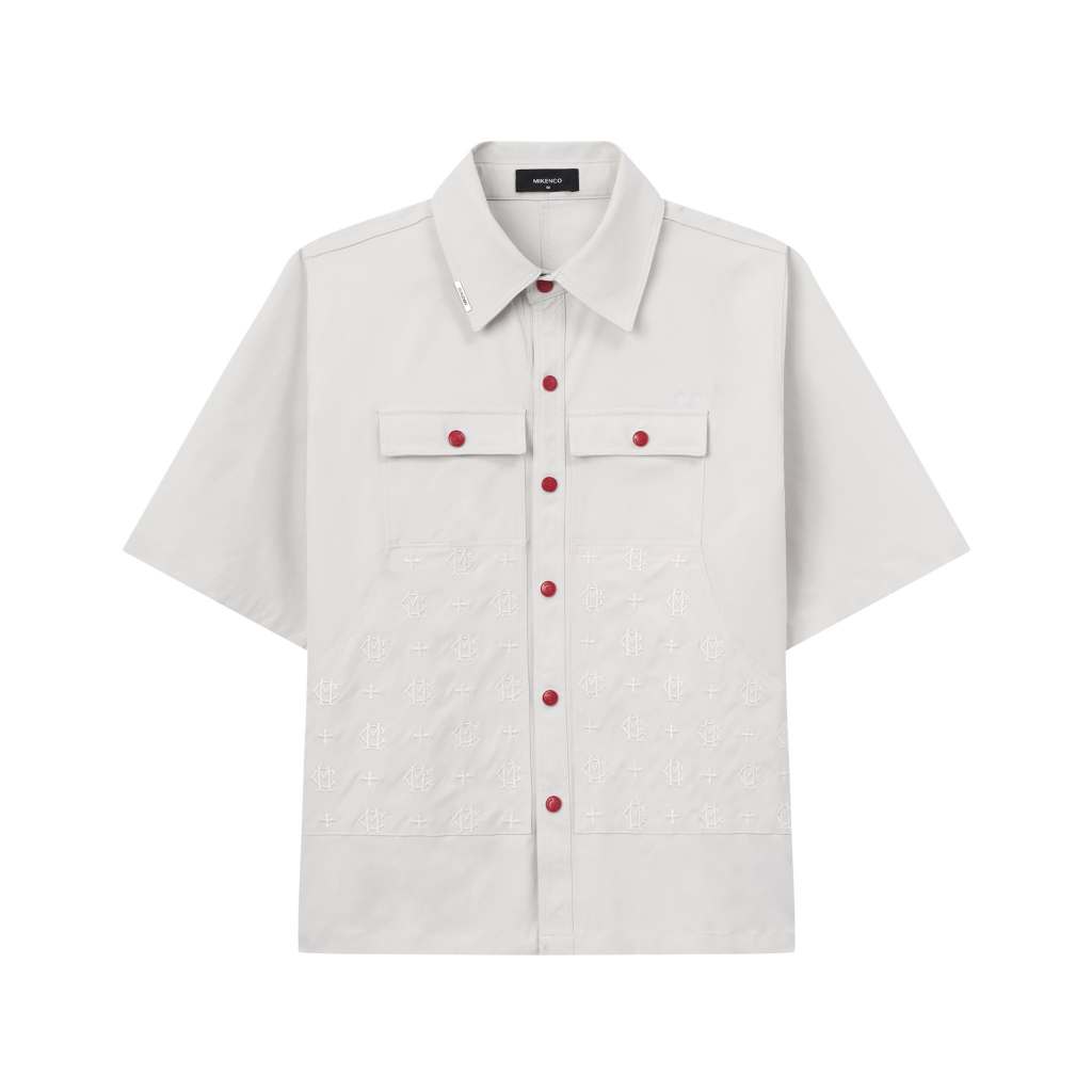 Áo sơ mi unisex MIKENCO Archive Monogram Shirt Grey