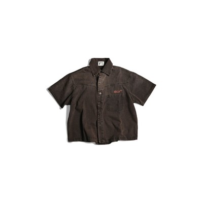 Áo sơ mi SLY Mocha Rust Mode denim washed shirt