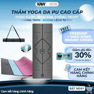  Thảm Tập Yoga Thames 5mm PU Cao Cấp - Chống Trơn Hút Mồ Hôi Định Tuyến Chuẩn Cho Gym & Tại Nhà - Tặng Dây Đeo Tiện Dụng 