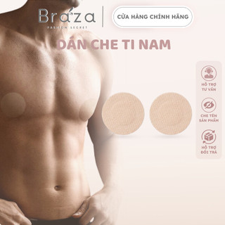 Miếng Dán Ti Nam Che Nhũ Hoa Dành Cho Nam Cuộn Dán 100 Miếng Cao Cấp Braza - 0321 