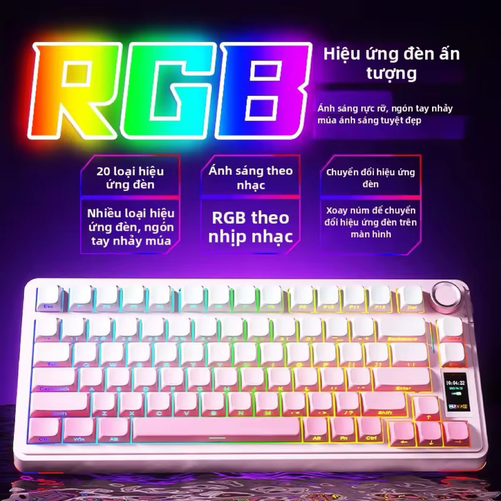 [Chính Hãng] Bàn Phím Cơ Gaming Aula S75 Pro - Có Màn Led Tùy Chỉnh - Led RGB Xuôi - 3 Mode Kết Nối | BigBuy360 - bigbuy360.vn