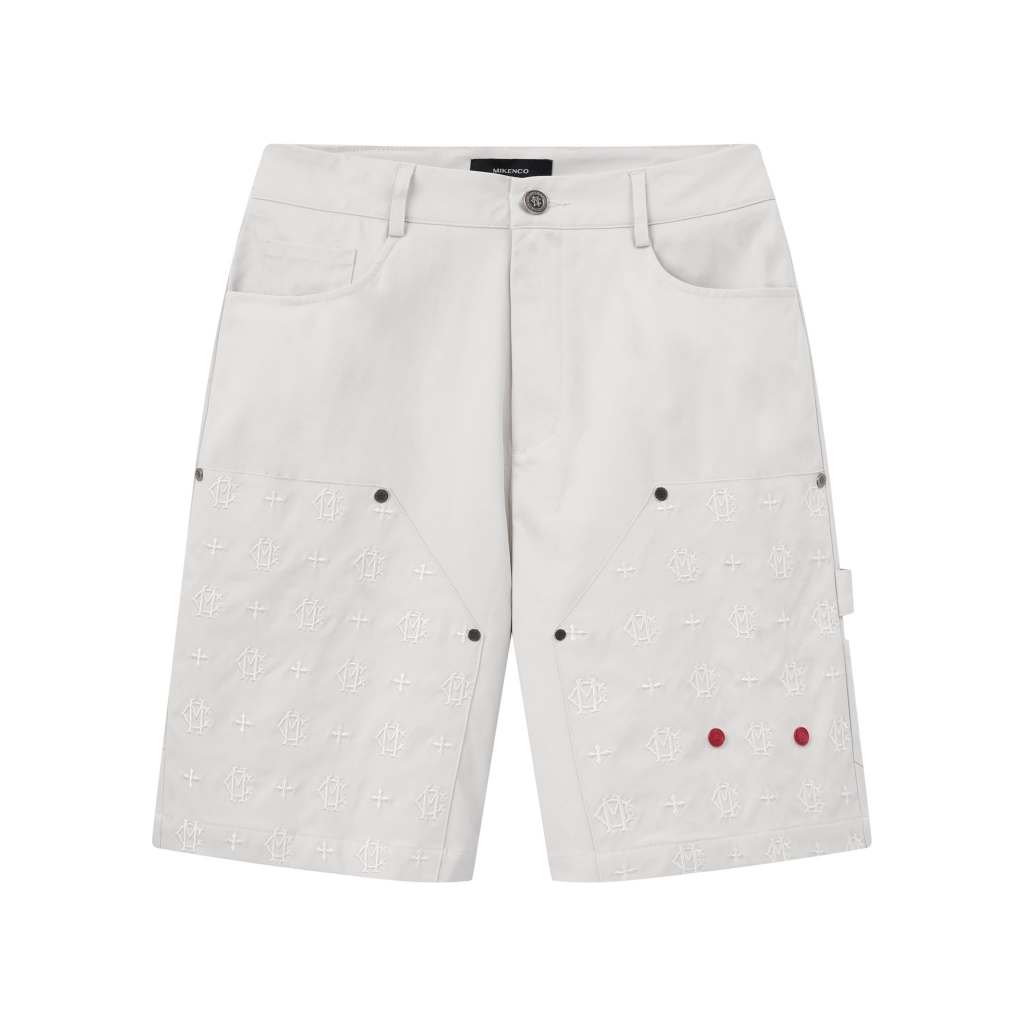 Quần short unisex MIKENCO Archive Monogram Cargo Short Grey