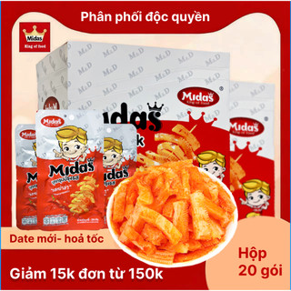  Combo 20 gói snack MIDAS chính hãng khoai nưa cay giòn cay cay ăn vặt tuổi thơ ăn vặt hot 