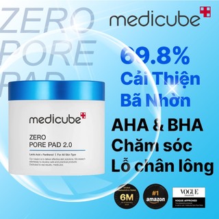  Toner pad chăm sóc lỗ chân lông MEDICUBE ZERO PORE PAD 2.0 155g   70 miếng - Hỗ Trợ Dịu Mụn 