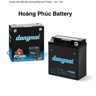  Bình acquy xe máy khô miễn bảo dưỡng Đồng Nai PTX6HL | 12V - 5Ah dùng cho Dream Sirius xăng cơ Jupiter xăng cơ trước 