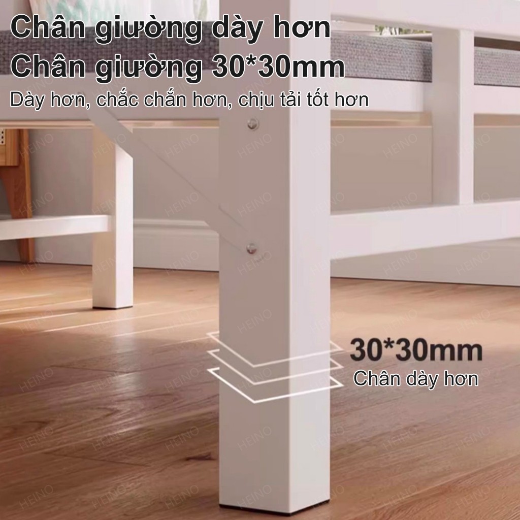 Giường gấp gọn sắt màu trắng kiểu kem dễ di chuyển giường 1m2x2m Không cần lắp ráp Nhiều kích cỡ màu trắng phong | BigBuy360 - bigbuy360.vn