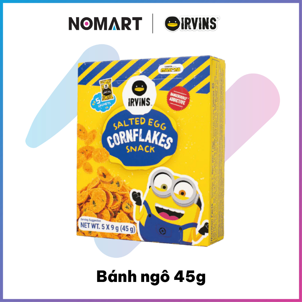 Snack Ngô Vị Trứng Muối IRVINS x MINIONS (Hộp 45g - 5 Túi)