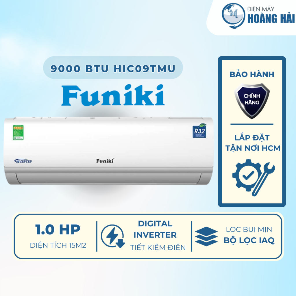 Điều Hòa Funiki HIC09TMU | HSC09TMU 9000BTU 1 Chiều – Chính Hãng, Làm Lạnh Nhanh, Giá Tốt