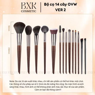  Bộ Cọ 14 Cây OVW Cán Gỗ Lông Mềm Mịn Cao Cấp Dùng Cho Makeup Cá Nhân Makeup Chuyên Nghiệp BXK 