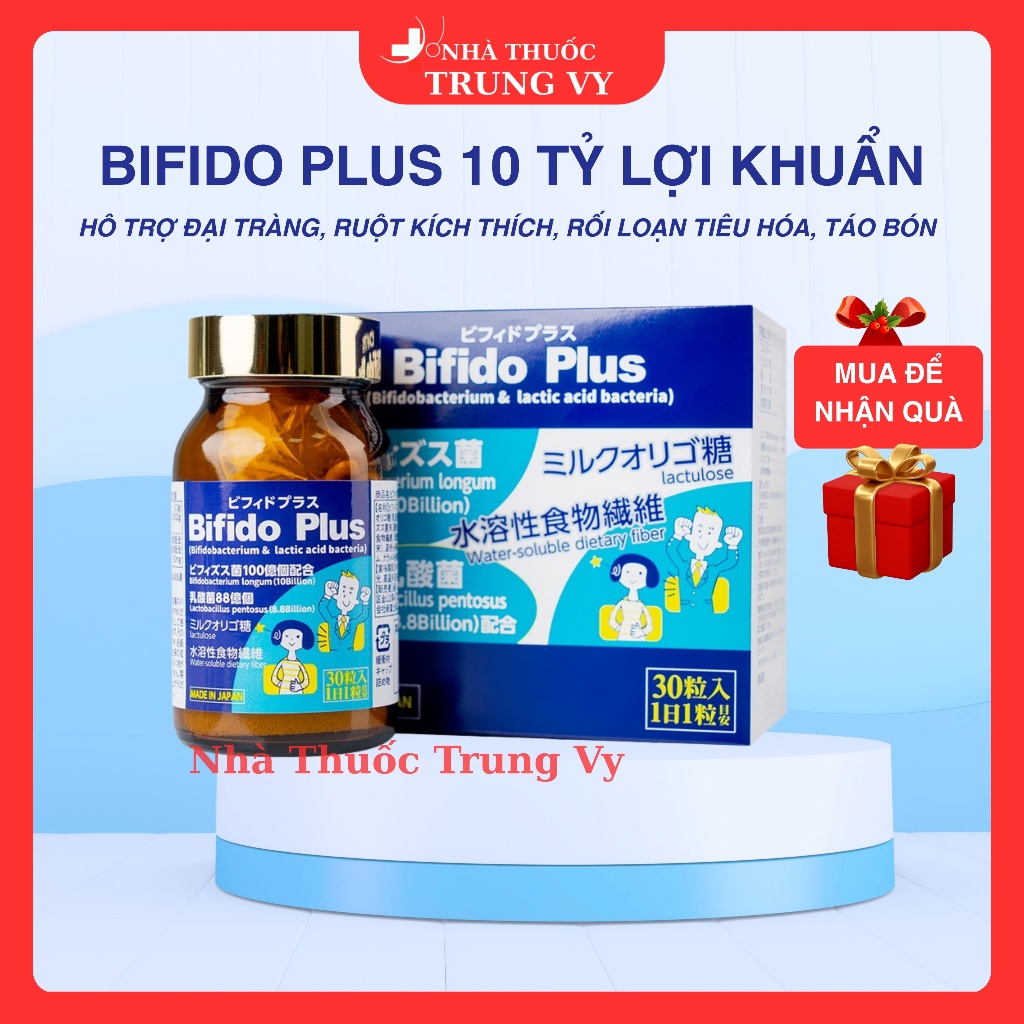 Viên Uống Hỗ Trợ Đại Tràng  ( 10 tỷ lợi khuẩn/ viên) Bifido Plus (Hộp 30 Viên)