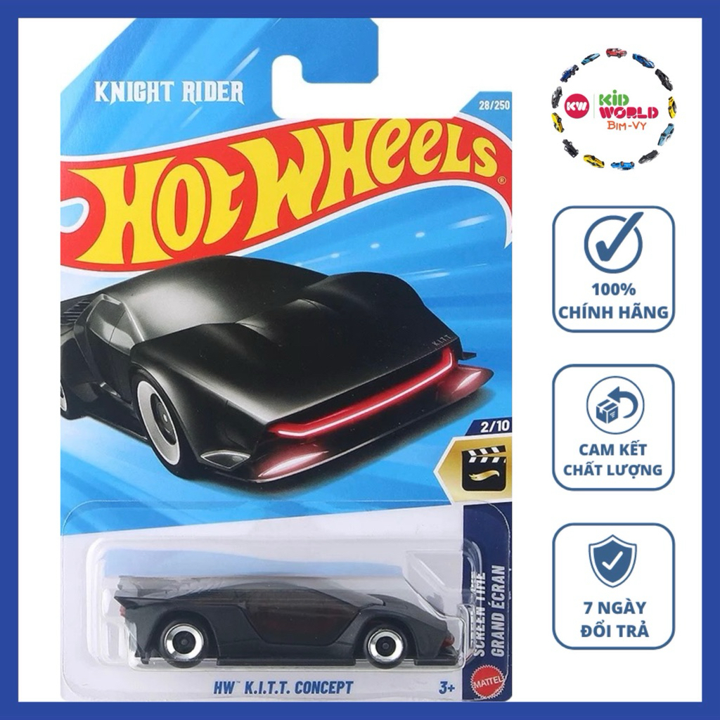 Xe mô hình Hot Wheels basic Knight Rider HW K.I.T.T. Concept JJH98.