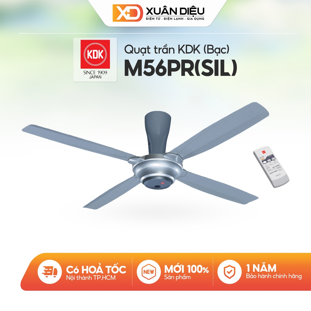 Quạt Trần KDK 4 Cánh M56PR(SIL)