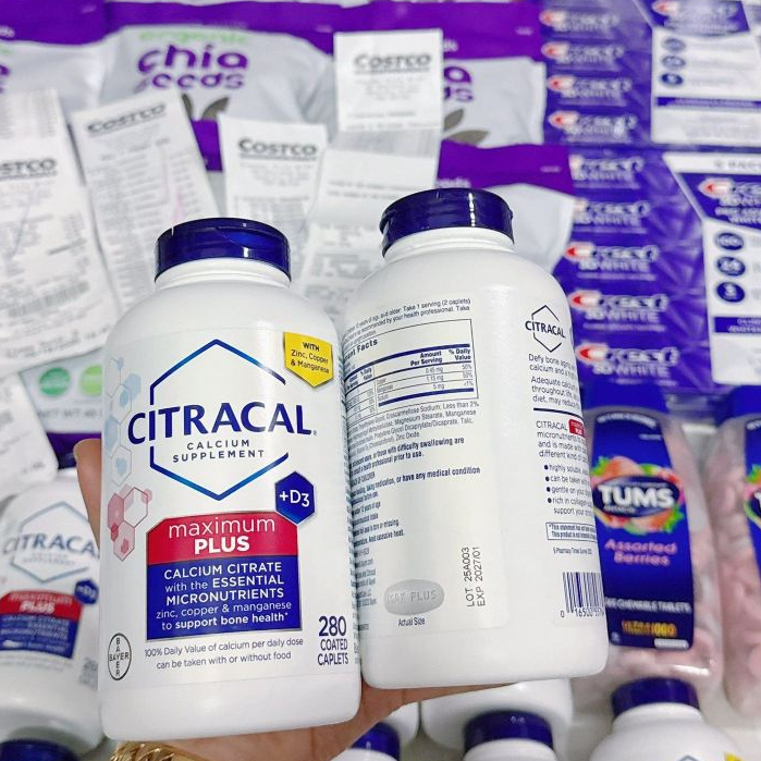 Viên Uống Bổ Sung Canxi Citracal Calcium Maximum Plus 280 Viên Mỹ