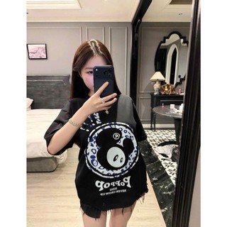 Áo thun Poppop  nam nữ Họa Tiết Xanh Dương form rộng unisex chất cotton cao cấp Đl 250gsm