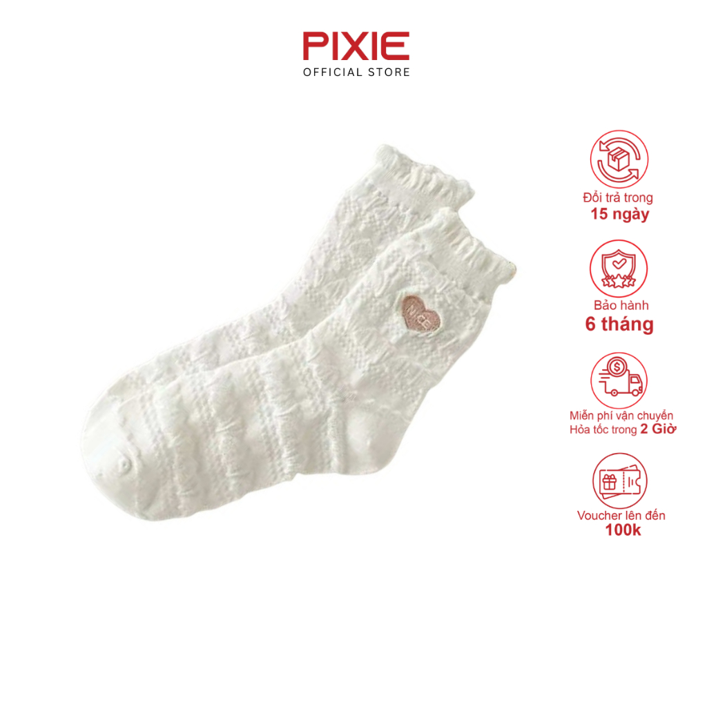 Tất Cổ Cao Vớ Cổ Cao Vải Cotton Co Giãn Pixie - Giao Ngẫu Nhiên