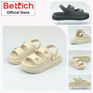  Dép Sandal Nữ BERICH Đế Cao 4.5cm EVA Êm Nhẹ Chống Thấm Nước Đi Mưa Đi Biển 2 Quai Ngang Mũi Hở Dép Quai Ngang BE378 