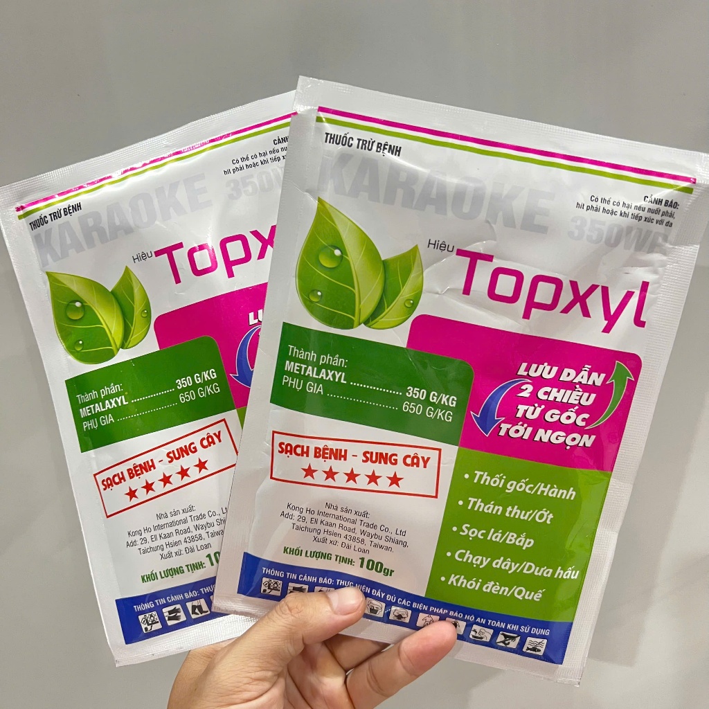 Matalaxyl Toxyl [Gói 100gr] lưu dẫn hai chiều cho thối gốc, thán thư, phấn trắng, sọc lá trên cây tr