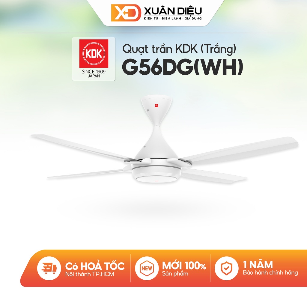 Quạt Trần KDK G56DG(WH)