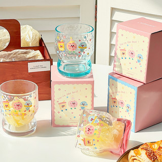 🎁 Ly thủy tinh “Sweet Party” 300ml – Cốc đôi dễ thương kèm hộp quà, thiết kế xinh chuẩn Giáng Sinh 🎄✨