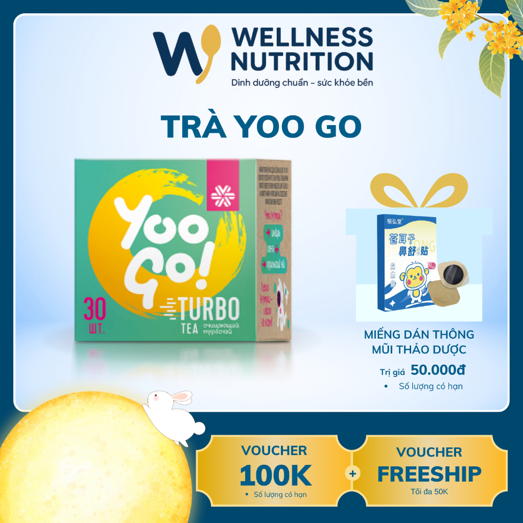 Trà thải độc ruột Yoo Go Turbo Tea Siberian 30 Gói. Giúp cải thiện hệ tiêu hóa, hỗ trợ giảm cân.