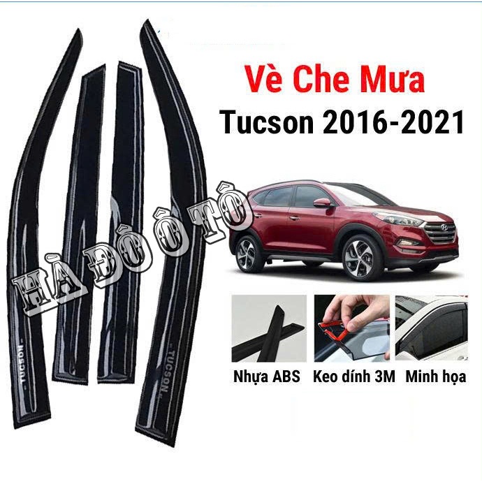 Vè Mưa Tucson 2016 2017 2018 2019 2020 2021 - Viền Che Mưa Cánh Cửa Hyundai Tucson
