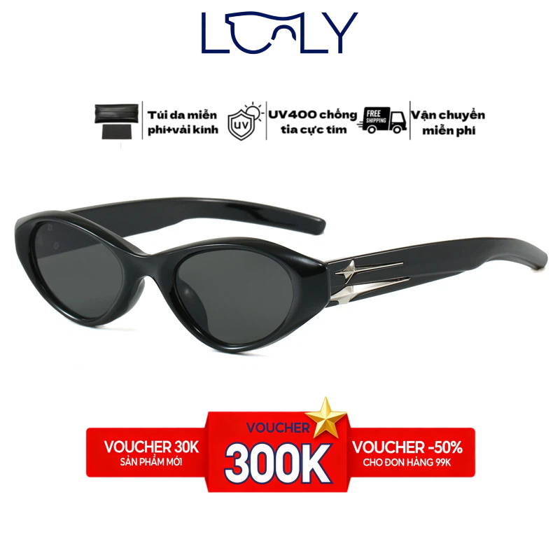 [Vận chuyển từ Việt Nam]Kính mát mắt mèo phong cách Hàn Quốc mới, gọng kính mắt mèo thời trang, kính chính hãngLY804