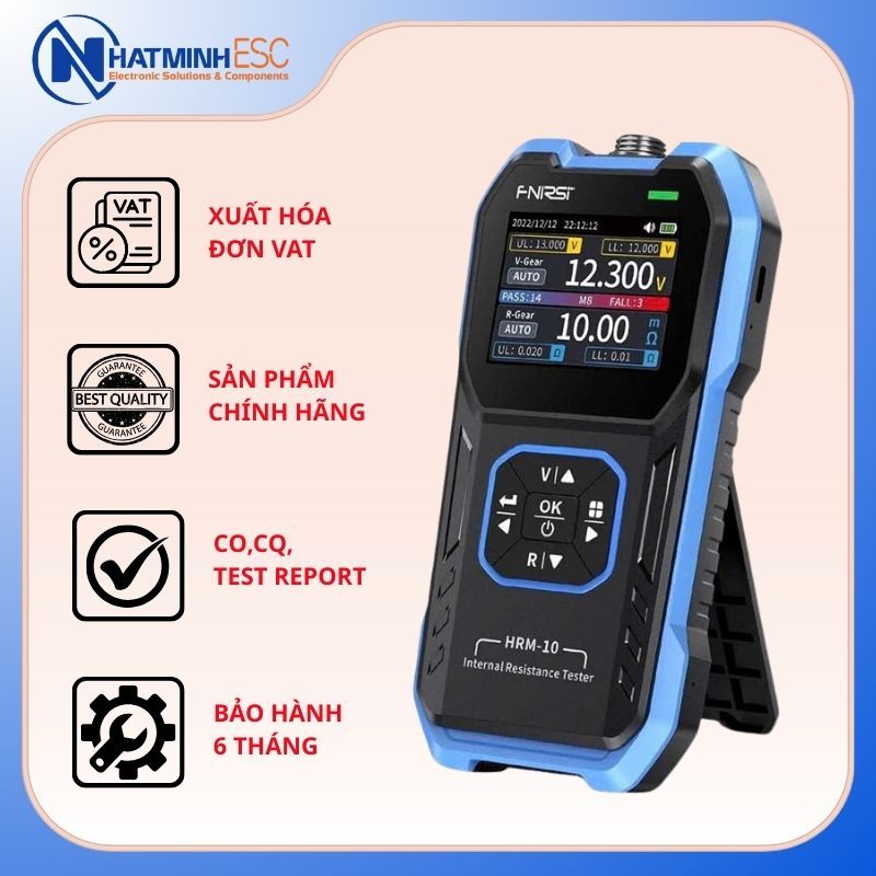 Máy đo nội trở pin FNIRSI HRM-10 (0~100VDC, 0~200Ω)