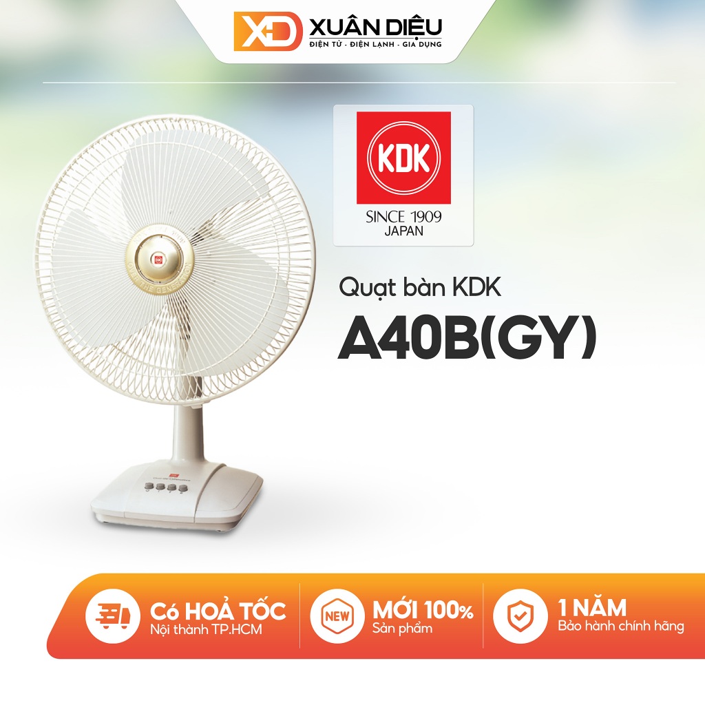 Quạt Bàn KDK 3 Cánh A40B (GY)