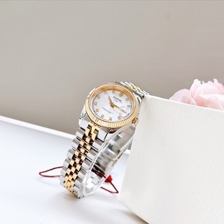 Đồng hồ nữ sunrise viền khía 2255SA kính sapphire size 28mm kèm hộp hãng