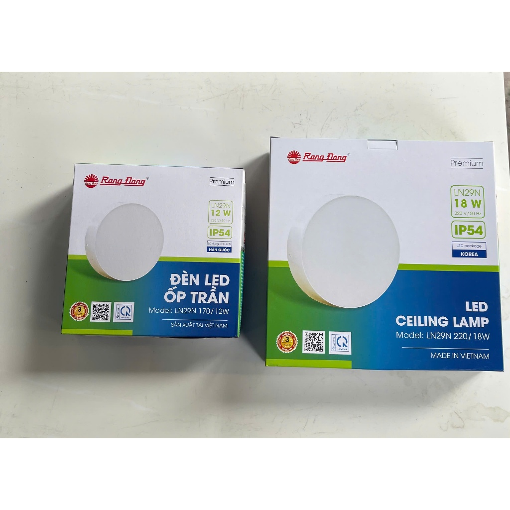 Đèn Led ốp trần nổi LN29 Rạng Đông, tràn viền,mẫu mới, siêu đẹp, siêu sáng, bảo hành chính hãng 24th