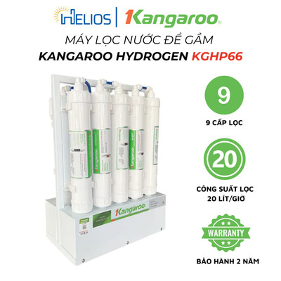 Máy lọc nước để gầm Kangaroo Hydrogen KGHP66 9 cấp lọc với công suất lọc 20L/H - Bảo hành chính hãng 24 tháng