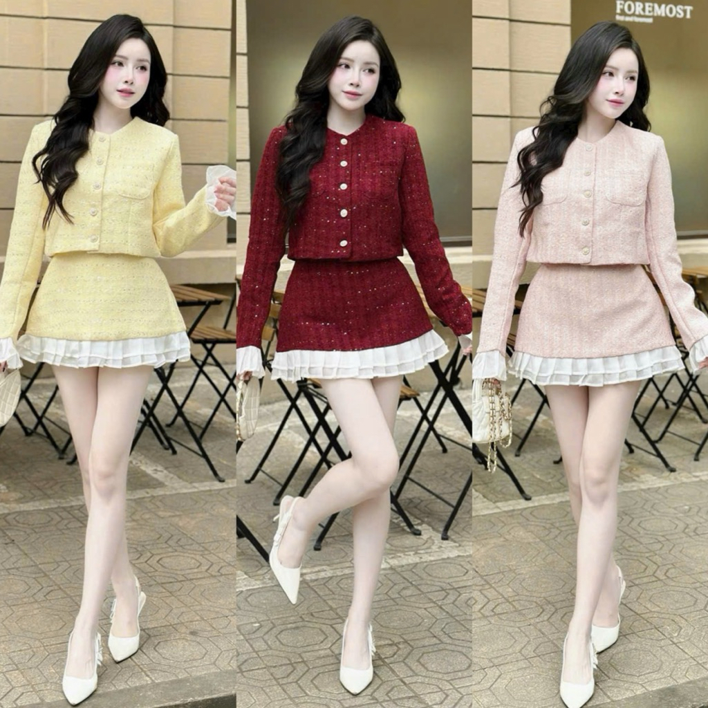 Sét dạ tay dài cv ngắn