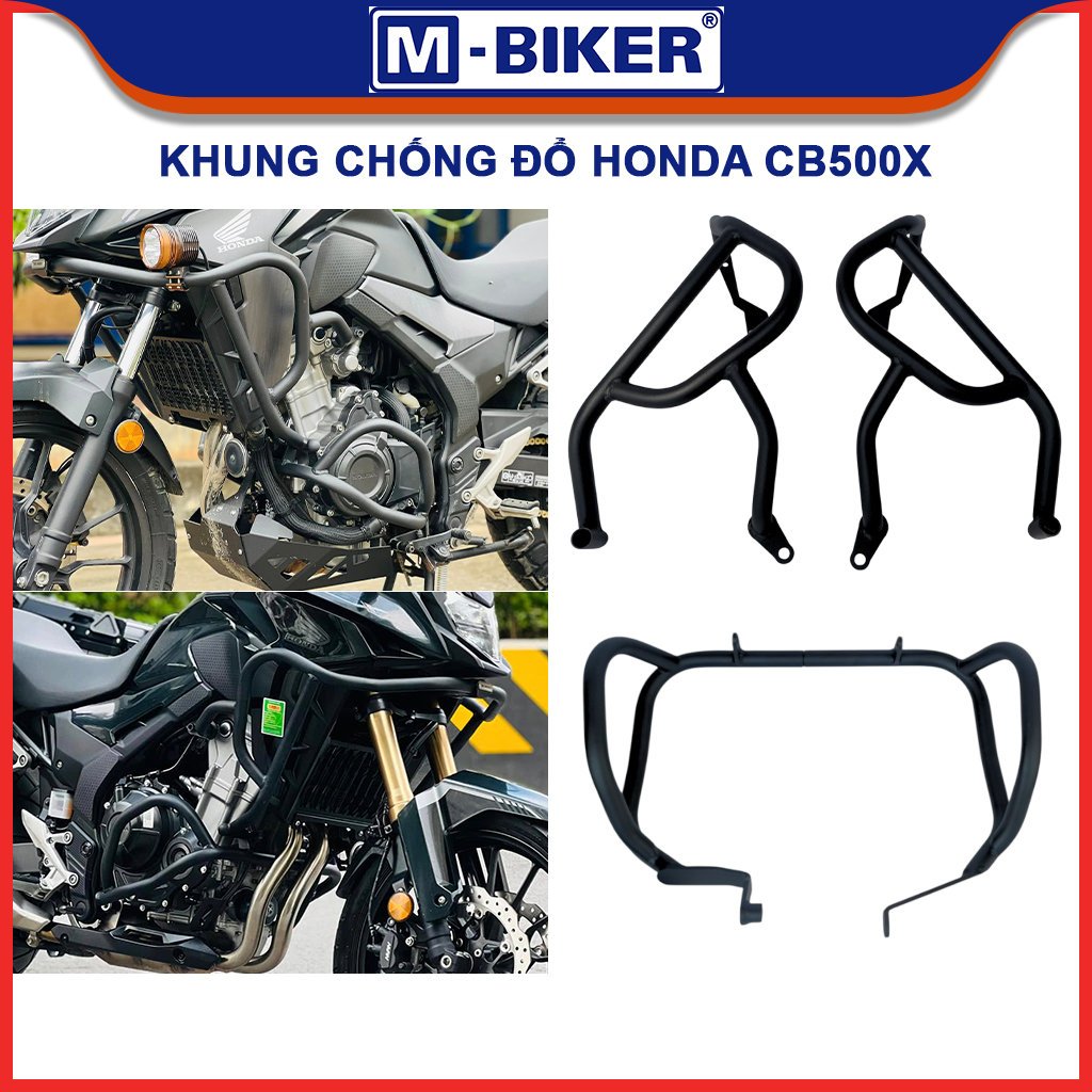 M-Biker | Chống đổ CB500X, Khung chống đổ CB500X, Chống đổ lốc máy CB500X, Chống đổ trên CB500X