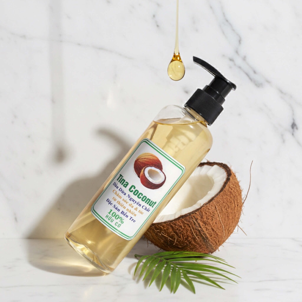 Dầu dừa nấu thủ công 250ml. Dầu dừa dưỡng thể cao cấp. Dầu dừa dưỡng da, dưỡng tóc, dưỡng thể, massa