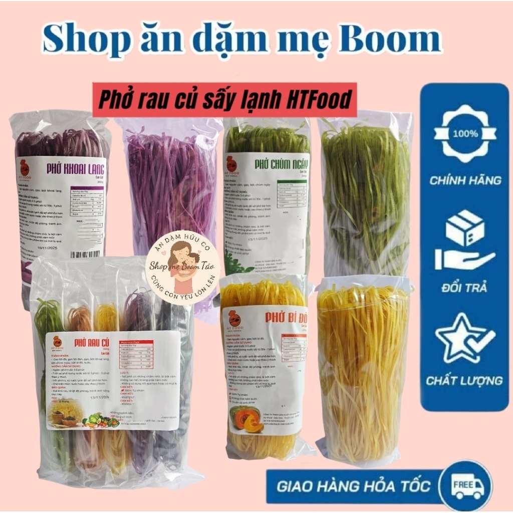 Phở rau củ tự nhiên sấy khô HTFood không chứa muối