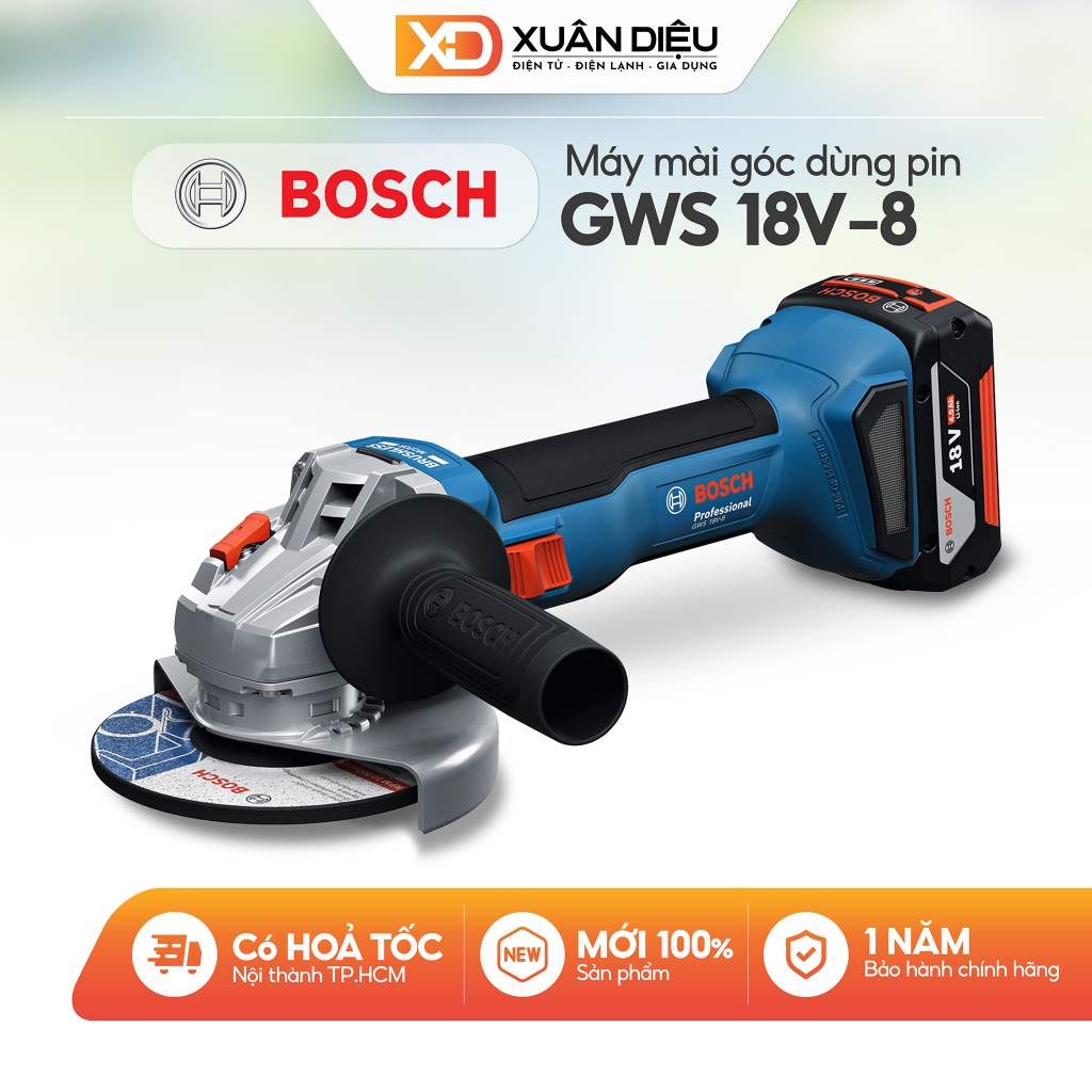 Máy Mài Góc Dùng Pin 18V Bosch GWS 18V-8