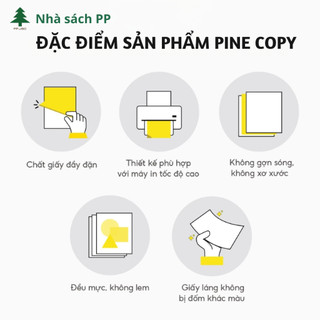 Giấy in, giấy photo Pine Forest  A4 Đ𝐢̣𝐧𝐡 𝐥𝐮̛𝐨̛̣𝐧𝐠 𝟕𝟎𝐠/𝐦𝟐 ( 500 tờ/1 ram )