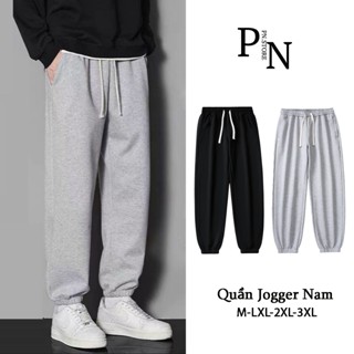 Quần Nỉ Tăm Jogger Nam Nữ Unisex Basic Quần Thun Tăm Ống Rộng Vải Co Giãn Cạp Chun Bo Gấu JOGGER01 