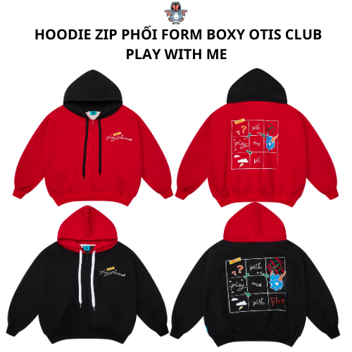 [ BST 2025 ] Áo khoác dây kéo phối Otis from boxy dày dặn cổ cao tay phồng - Play With Me