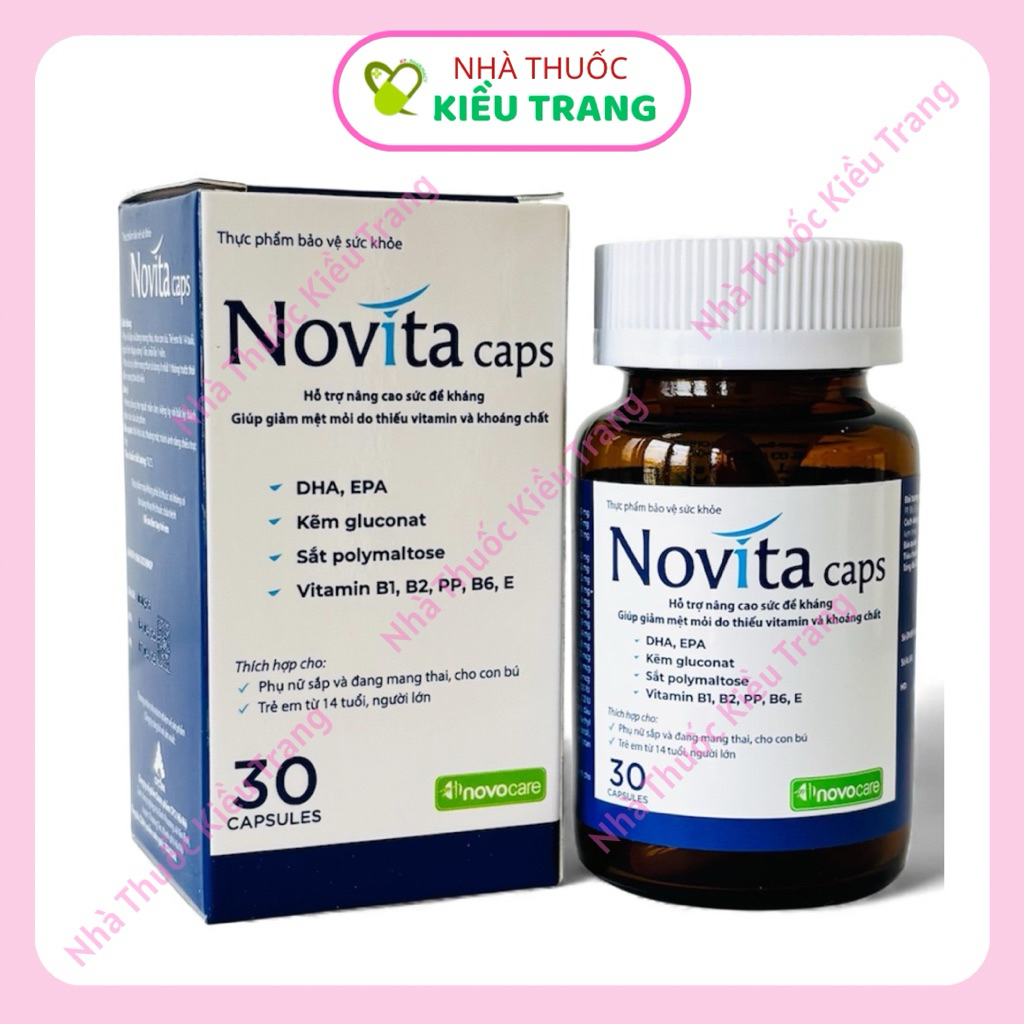 Novita Caps - Bổ sung Khoáng chất và vitamin tổng hợp, hỗ trợ cải thiện sức khỏe, tăng đề kháng - Lọ