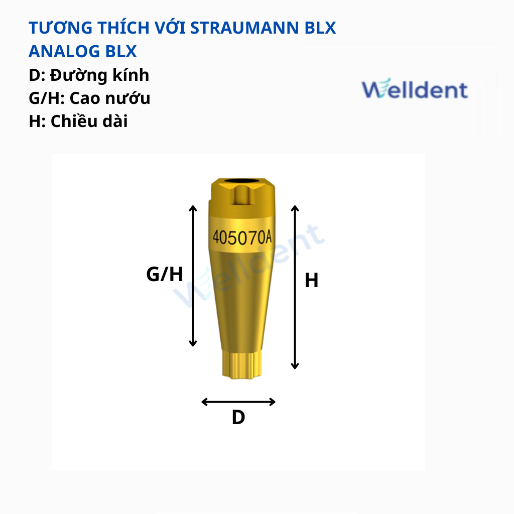 Analog mô phỏng trụ Implant  – Tương thích với Straumann BLX Implant System