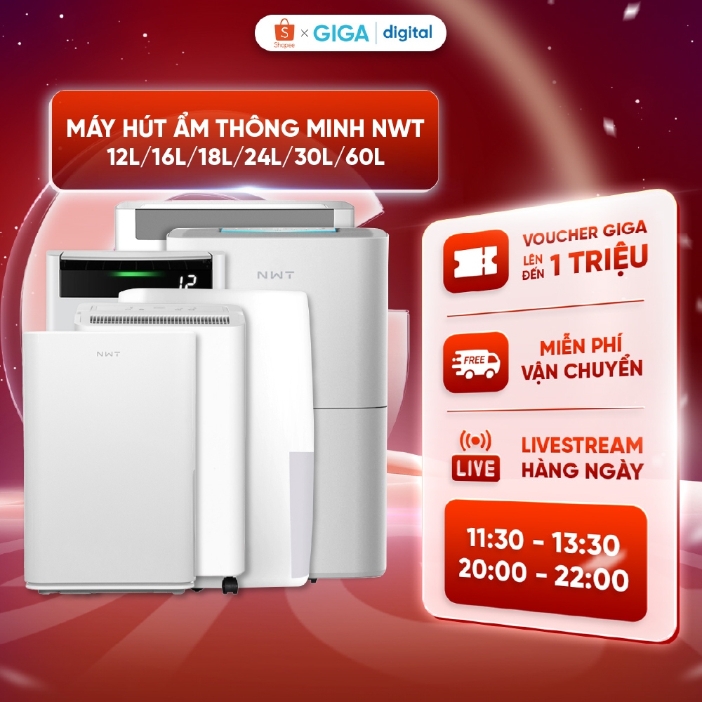 Máy hút ẩm thông minh New Widetech 12L/16L /18L/ 24L /30L/60L - BH 18 Tháng